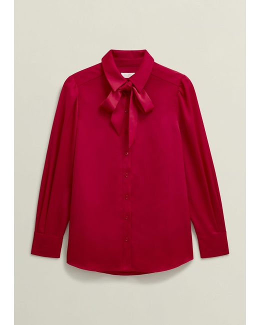 Hobbs Red Ruby Blouse