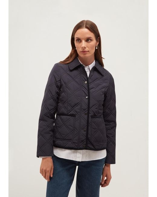 Hobbs Blue Sandra Quilted Puffer Jacket
