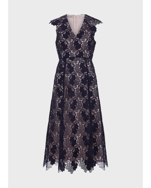 Hobbs Blue Hannah Lace Dress