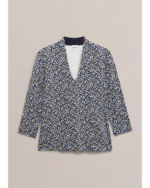 Hobbs Gray Aimee Printed Top