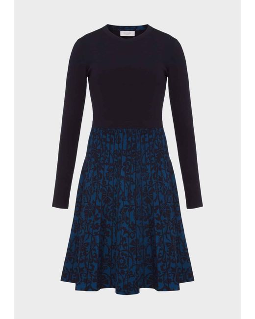 Hobbs Blue Gill Knitted Dress