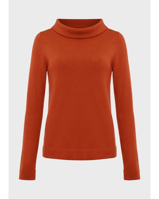 Hobbs Red Audrey Wool Cashmere Jumper