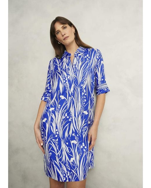 Hobbs Blue Marciella Tunic Dress