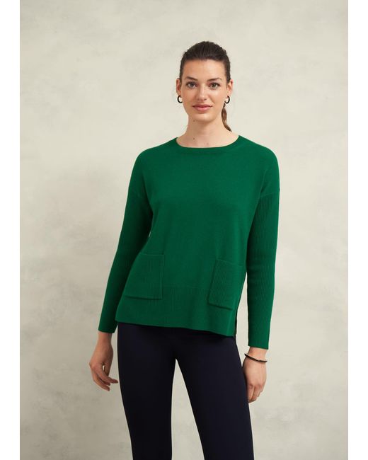 Hobbs Green Devora Jumper With Cashmere