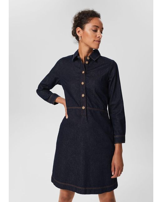 Hobbs Lulu Denim Dress in Indigo (Blue) Lyst