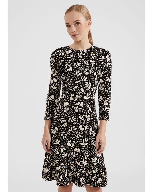 Hobbs Black Ami Jersey Dress