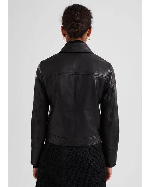 Hobbs Black Frederica Leather Jacket