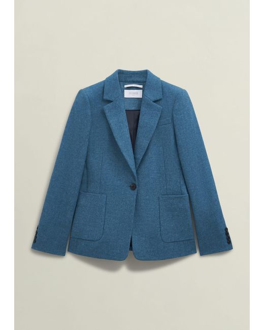 Hobbs Blue Lilla Wool Jacket