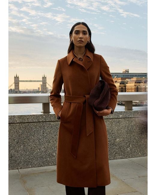 Hobbs Brown Livia Wool Coat