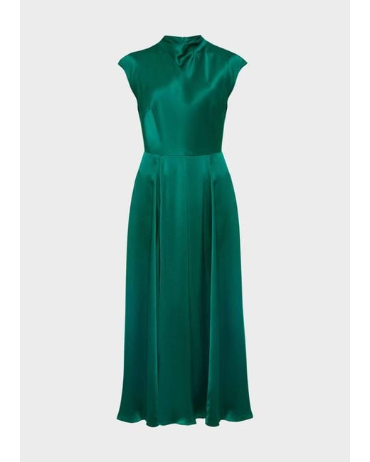 Hobbs Green Charlize Silk Dress
