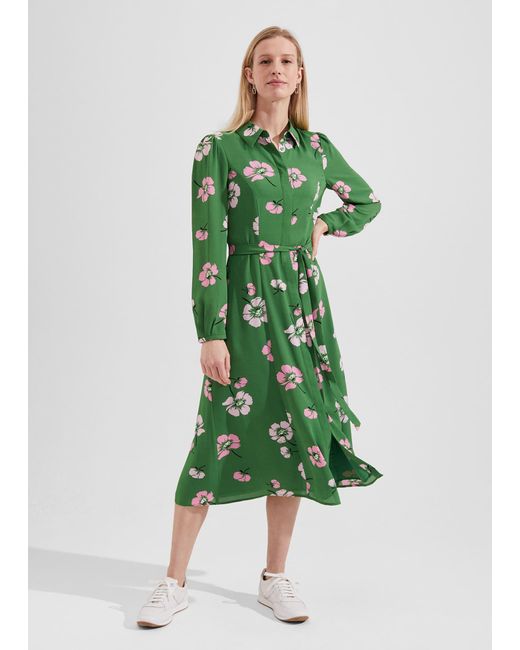 Hobbs Green Savannah Shirt Dress
