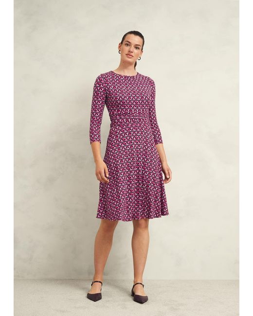 Hobbs Pink Bayview Jersey Dress