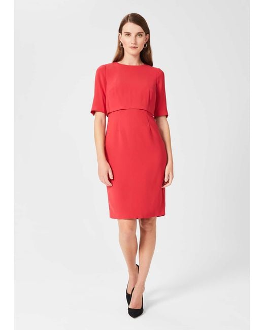 Hobbs Larissa Shift Dress in Red Lyst UK