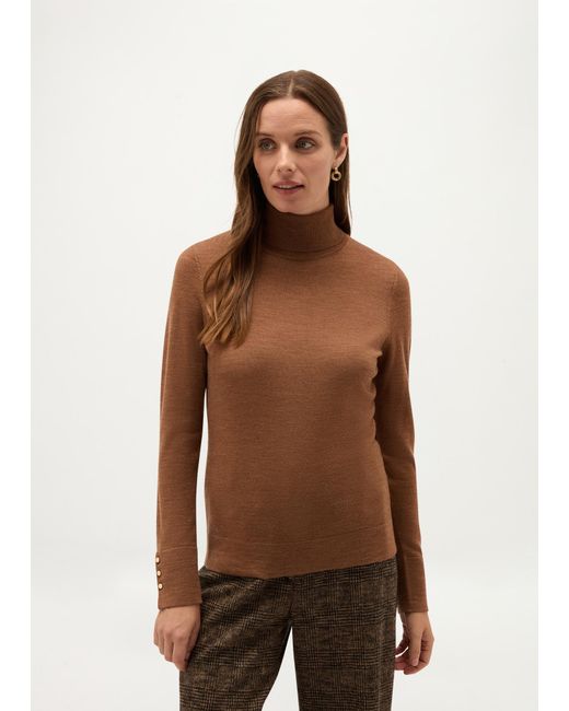 Hobbs Brown Lara Merino Rollneck Jumper
