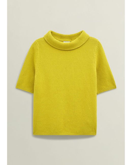 Hobbs Yellow Camilla Cotton Jumper