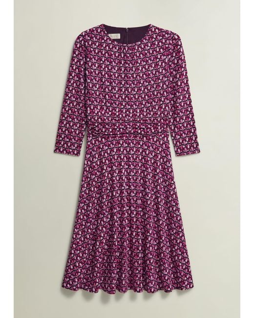 Hobbs Pink Bayview Jersey Dress