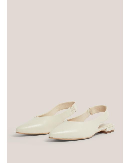 Hobbs Natural Natalia Leather Flat Slingbacks