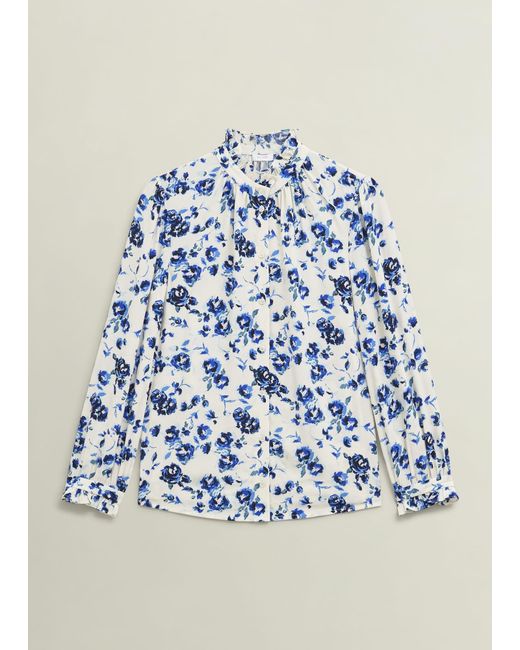 Hobbs Blue Elspeth Blouse