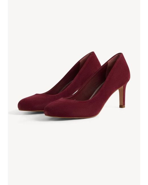 Hobbs Red Lizzie Suede Courts