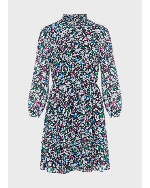 Hobbs Blue Selina A-line Dress