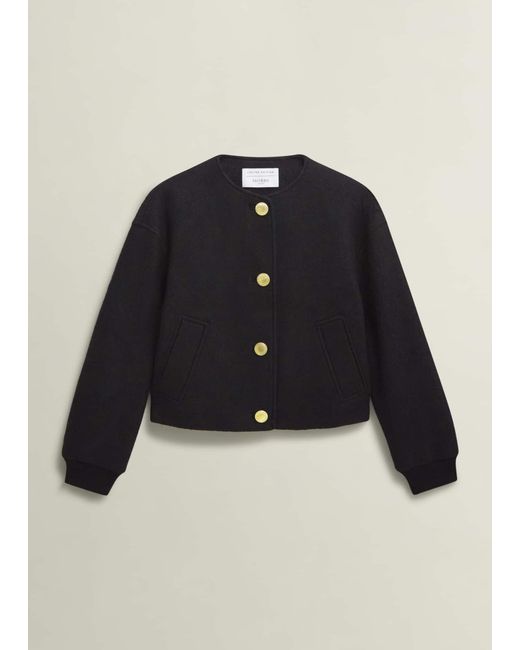 Hobbs Blue Elsham Bomber Jacket With Wool