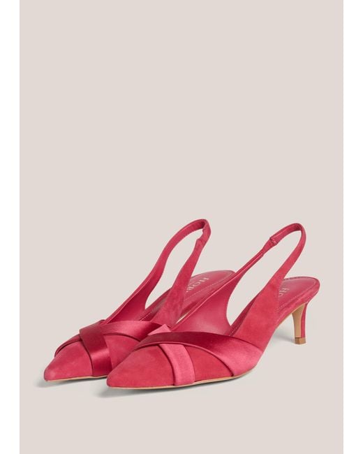 Hobbs Pink Renee Suede Slingbacks