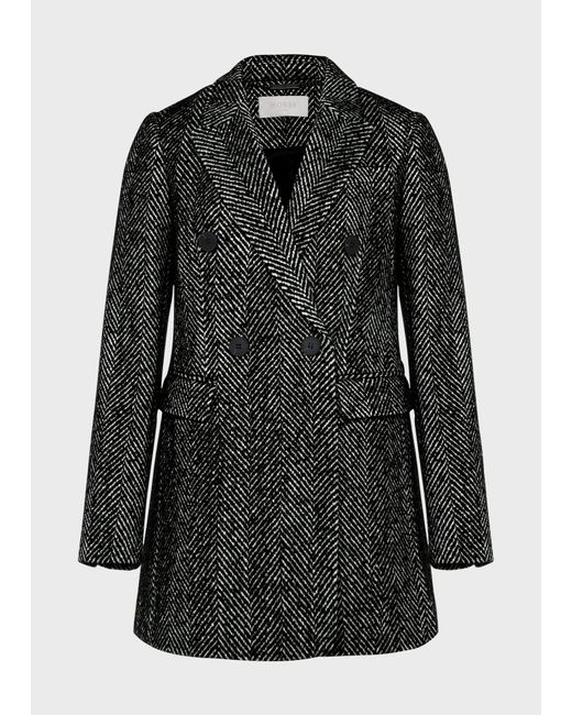 Hobbs Black Skye Coat With Wool