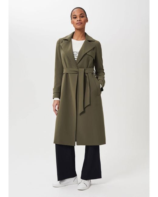 Dark green wrap coat new arrivals