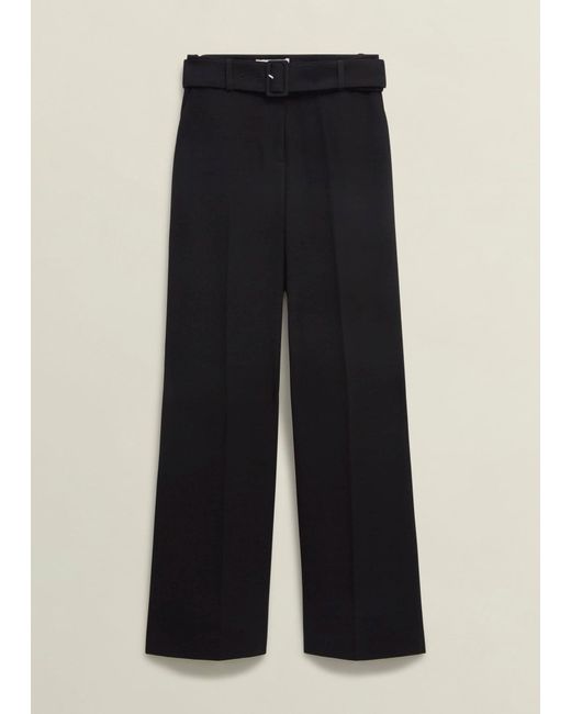 Hobbs Black Petite Drew Wide Trousers