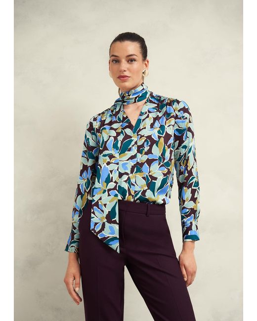 Hobbs Blue Alyssa Blouse