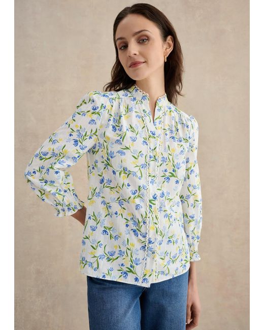 Hobbs Blue Imelda Blouse