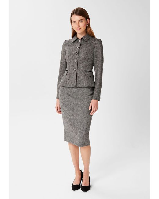 Hobbs Gray Daniella Wool Jacket