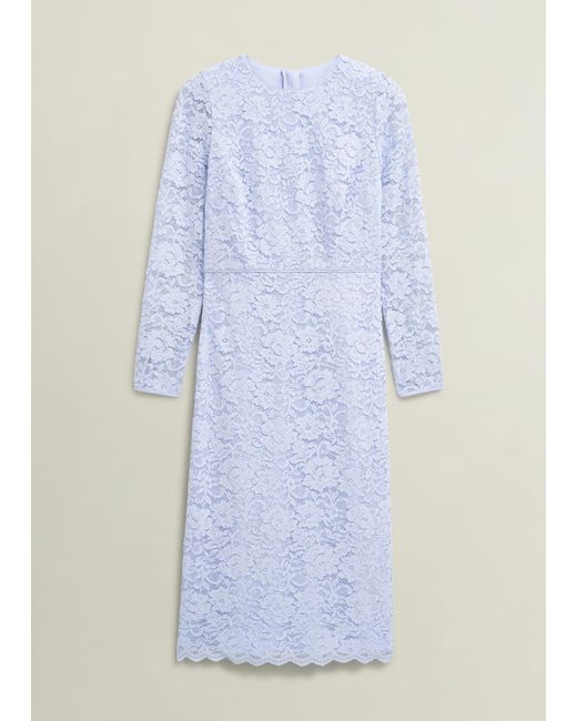 Hobbs White Ottilie Lace Sequin Dress