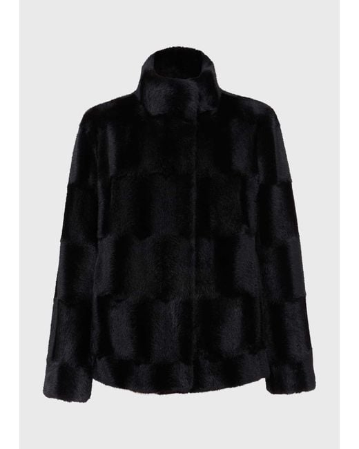 Hobbs Black Andrea Faux Fur Coat