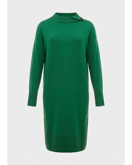 Hobbs Green Talia Knitted Dress With Cashmere
