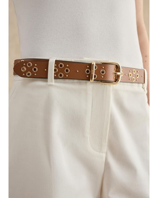 Hobbs Brown Nima Leather Eyelet Belt