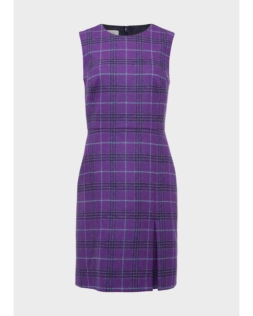 Hobbs Purple Avery Wool Dress