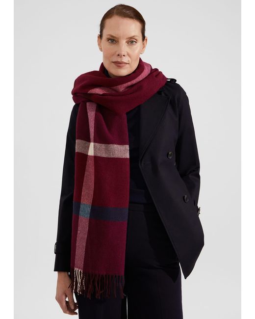 Hobbs Red Whetherby Scarf