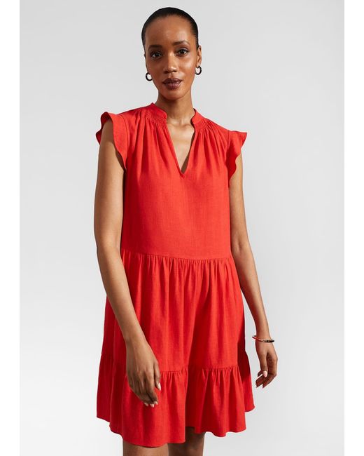 Hobbs Red Estella Dress