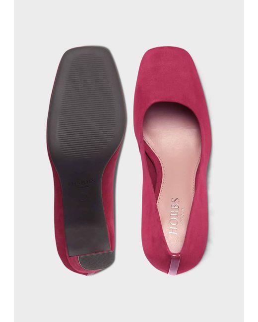 berry coloured court shoes