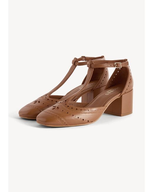 Hobbs Brown Astrea Leather T-Bar Courts