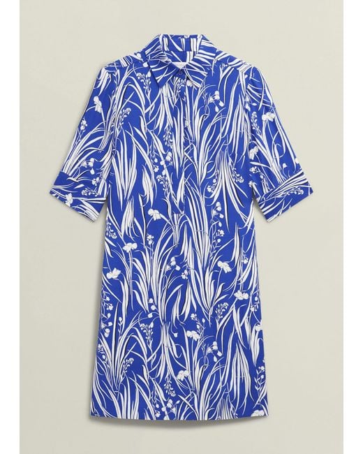Hobbs Blue Marciella Tunic Dress