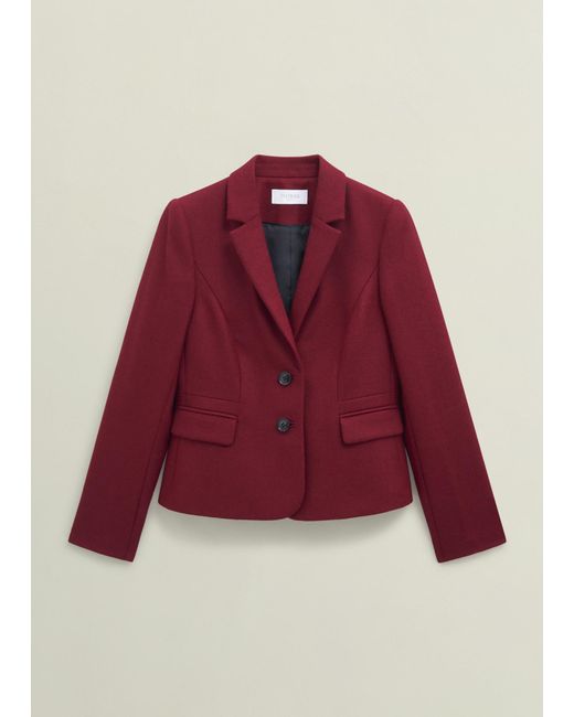 Hobbs Red Petite Hackness Wool Jacket