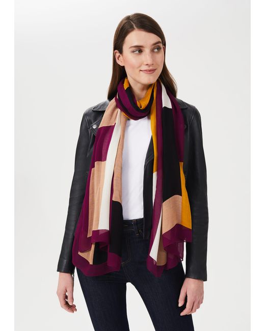 Hobbs White Emery Printed Scarf