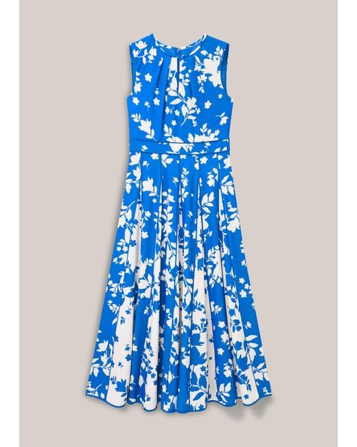 Hobbs Blue Petite Angelica Floral Dress