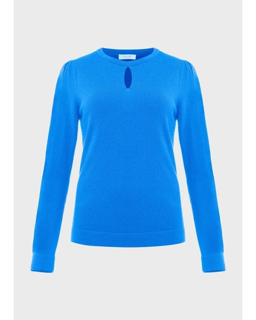 Hobbs Blue Marlena Jumper With Wool