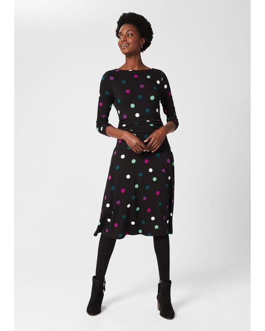 Hobbs Black Roisin Jersey Dress