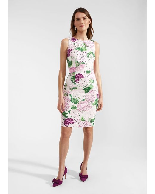 Hobbs White Fiona Floral Dress