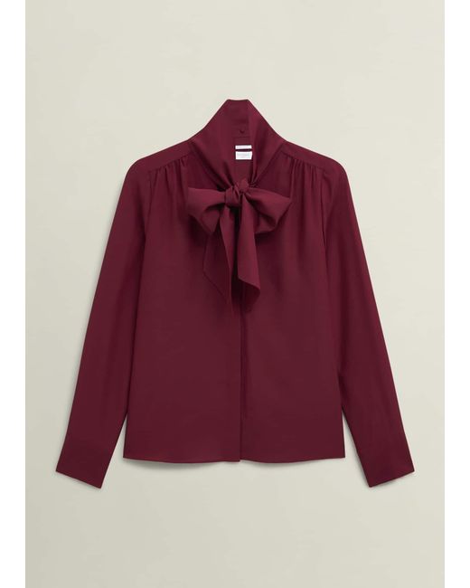 Hobbs Red Mimi Silk Blouse