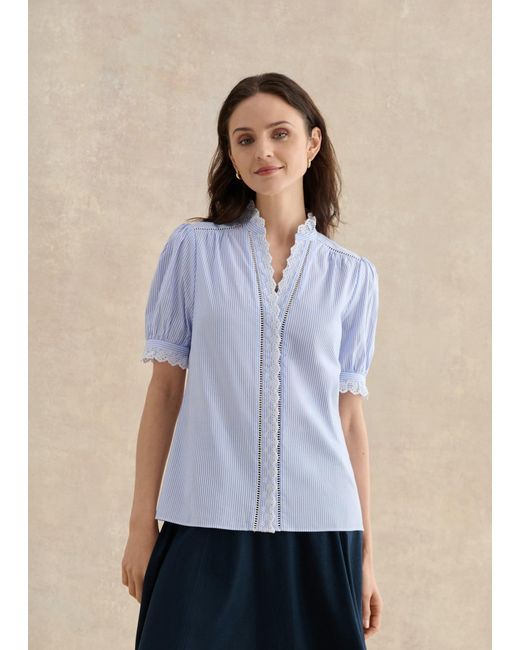 Hobbs Blue Naima Blouse